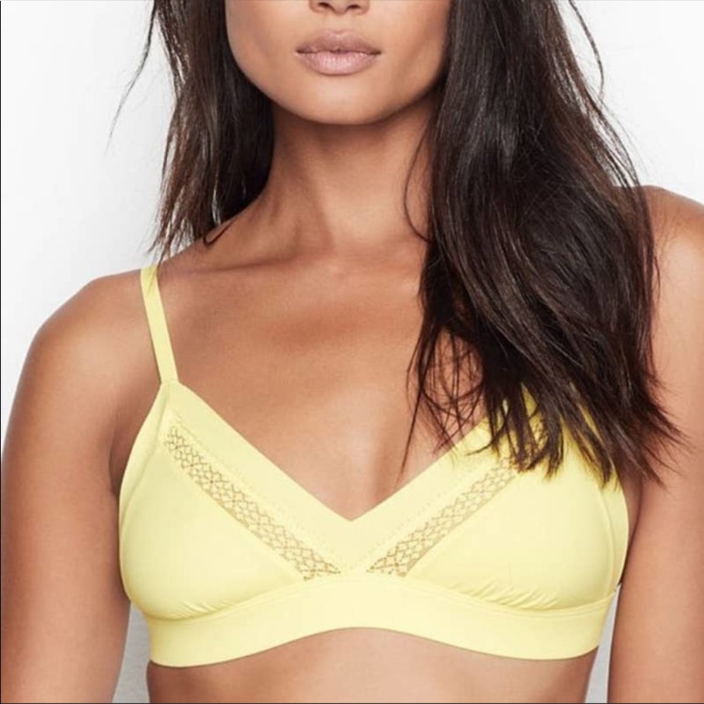 Victoria’s Secret Yellow Triangle Lace Incredible Bralette